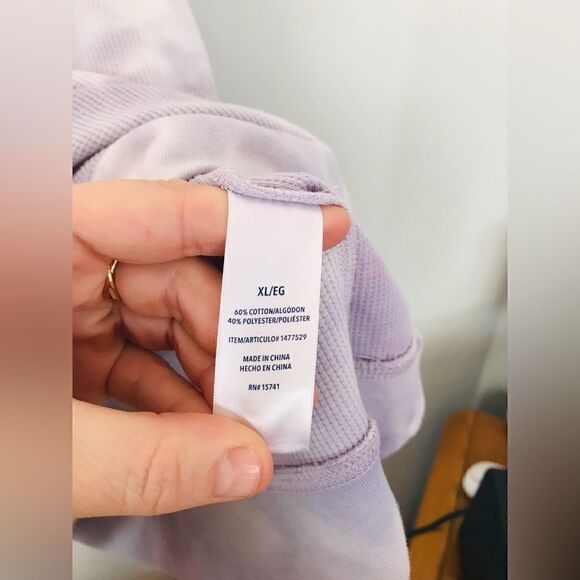 Splendid | purple tie dye thermal pullover - Picture 4 of 6